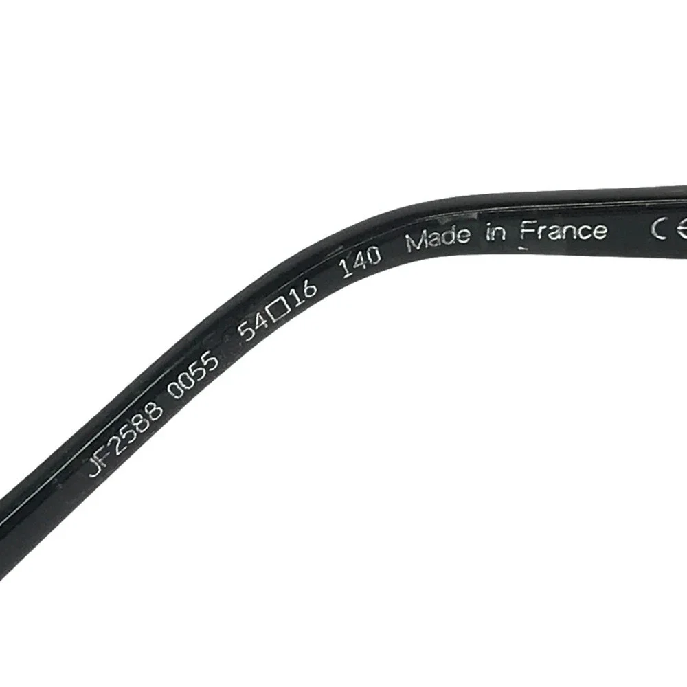 J.F. Rey Eyeglasses Frames JF2588 0055 Matte Black Gold Woven Ribbed 54-16-140